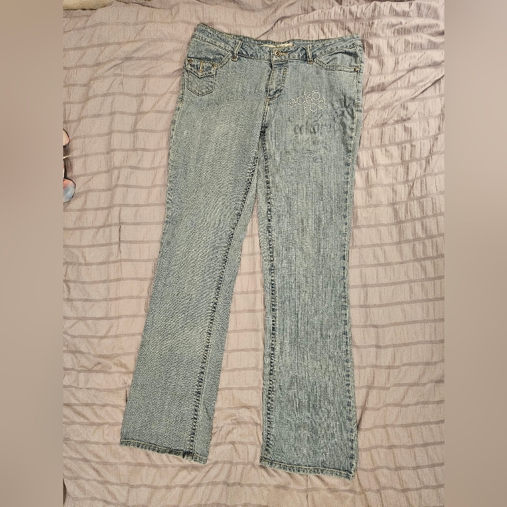 Eckored Women's Vintage Light Blue Boot Cut Jeans